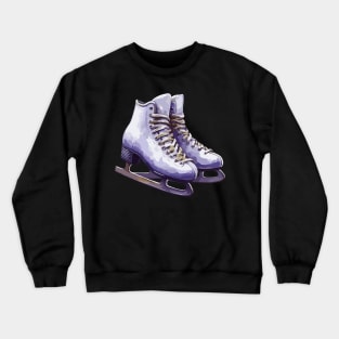 Purple Ice Skating Boots Crewneck Sweatshirt